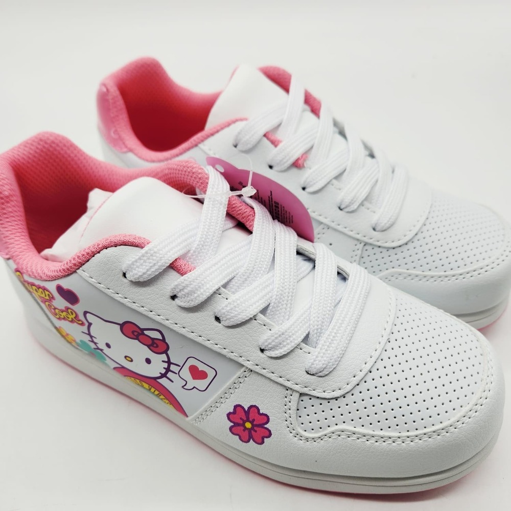 Toddler Hello‎ Kitty Court Sneakers White Little Kid Girl Shoes Size 2